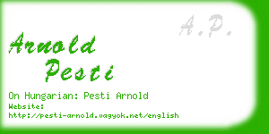 arnold pesti business card